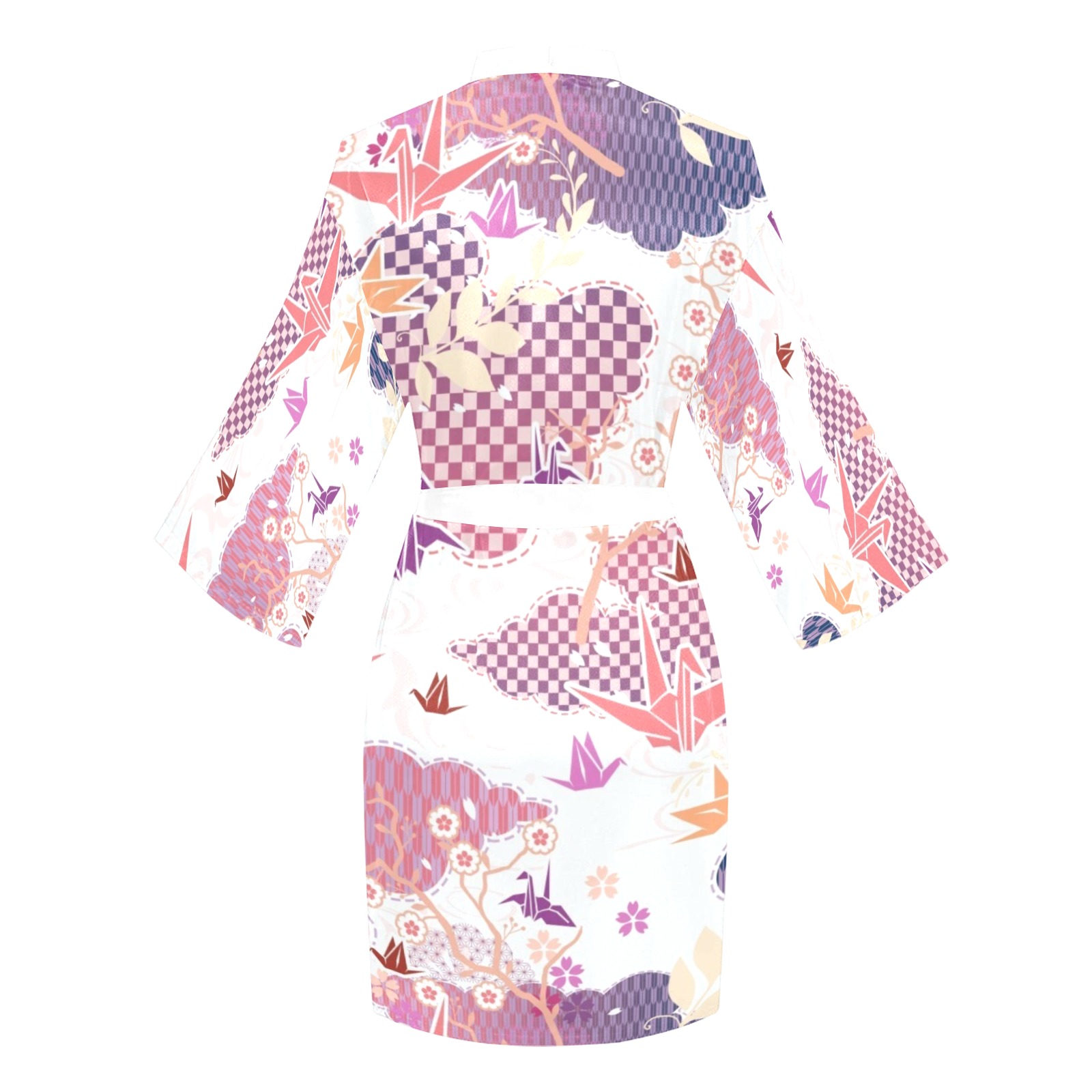origami Long Sleeve Kimono Robe