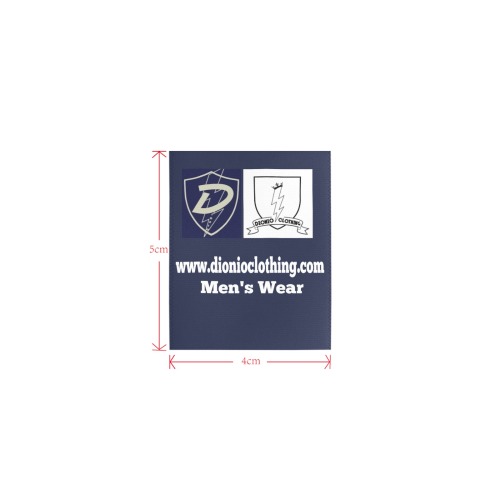 DIONIO Clothing - Men's Wear clothing Tags Logo for Men&Kids Clothes (4cm X 5cm)