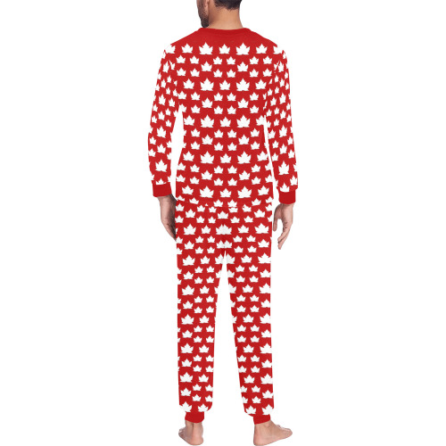 Cute Canada Men's Pajama Sets Men's All Over Print Pajama Set with Custom Cuff