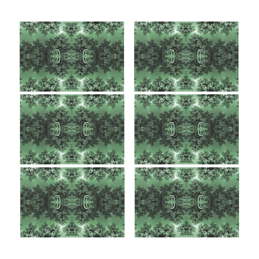 Deep in the Forest Frost Fractal Placemat 12’’ x 18’’ (Set of 6)