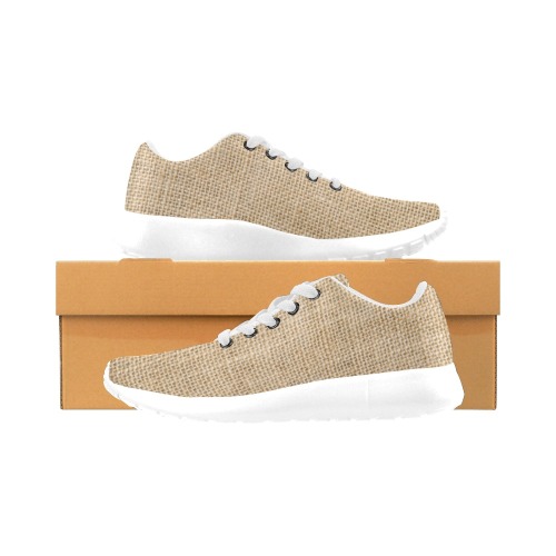 Burlap Fabric Women’s Running Shoes (Model 020)