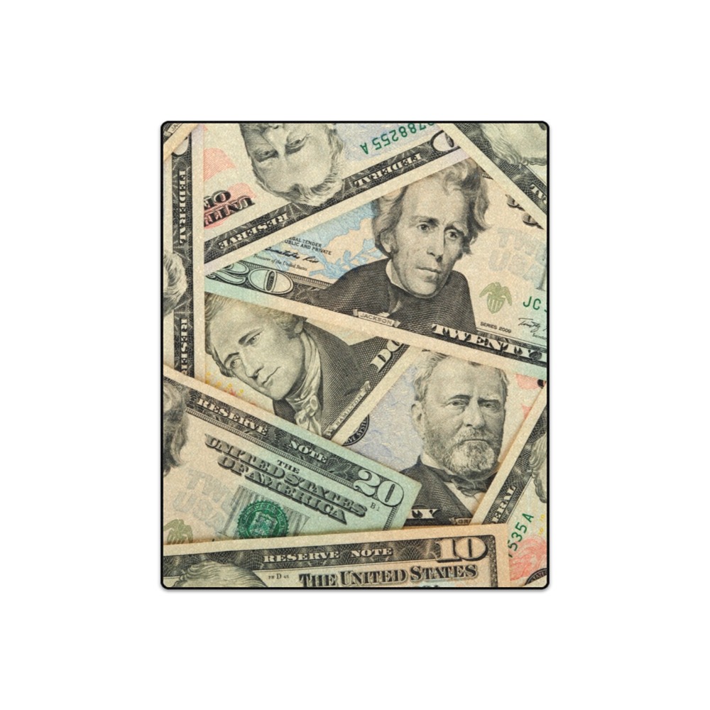 US PAPER CURRENCY Blanket 50"x60"