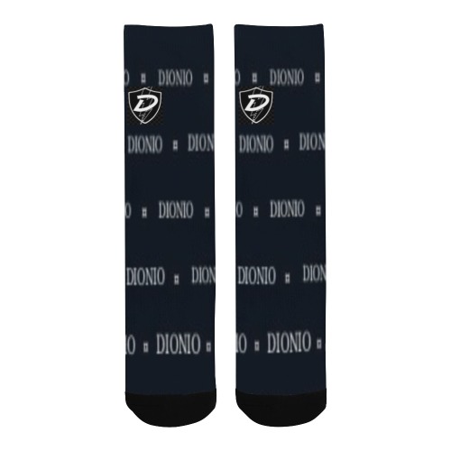DIONIO Clothing - Repeat Black Socks Men's Custom Socks
