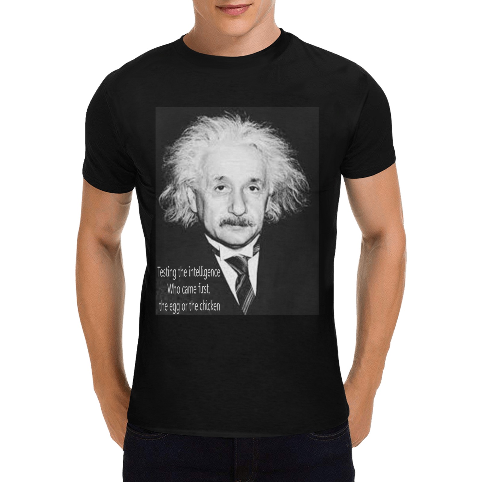 Albert Einstein Men's T-Shirt in USA Size (Two Sides Printing)