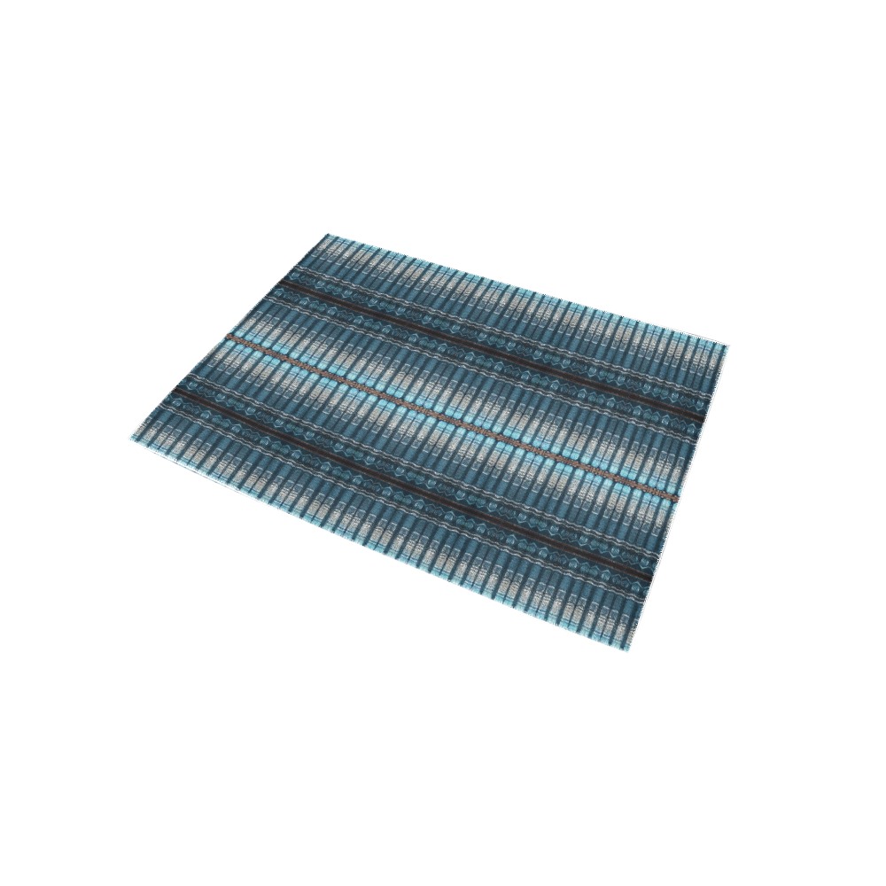 fabric pillar's, dark blue, repeating pattern Area Rug 5'x3'3''
