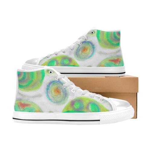 Unique Abstract Art for Your Feet Women's Classic High Top Canvas Shoes (Model 017)