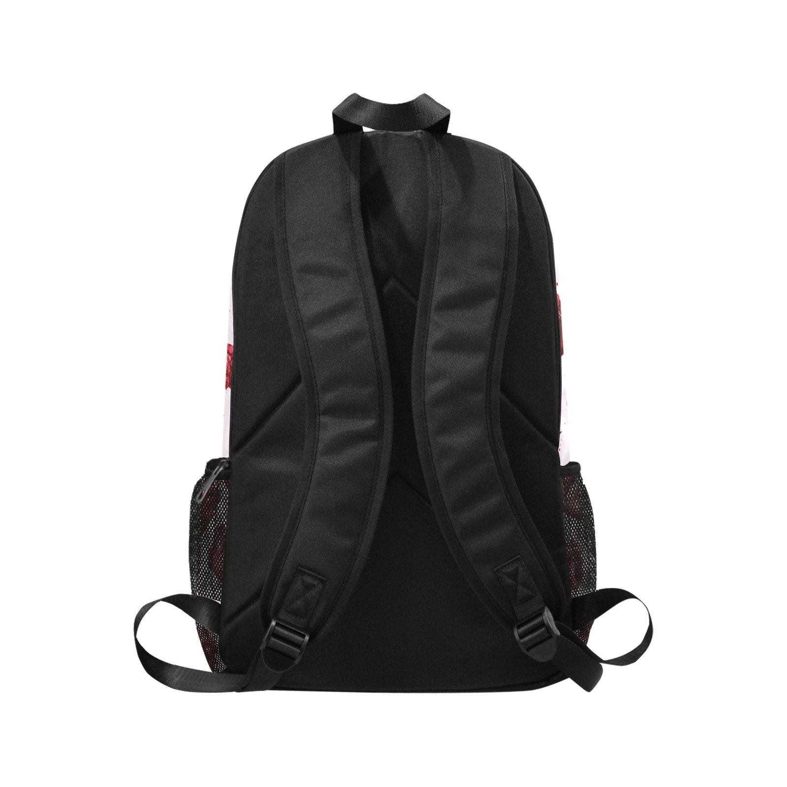 Heart Fabric Backpack with Side Mesh Pockets (Model 1659)