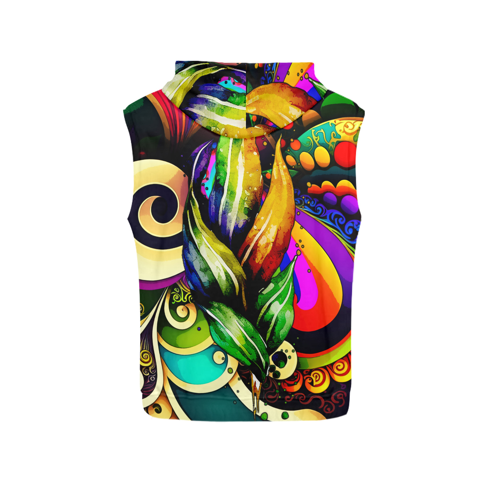 Mardi Gras Colorful New Orleans All Over Print Sleeveless Hoodie for Men (Model H15)