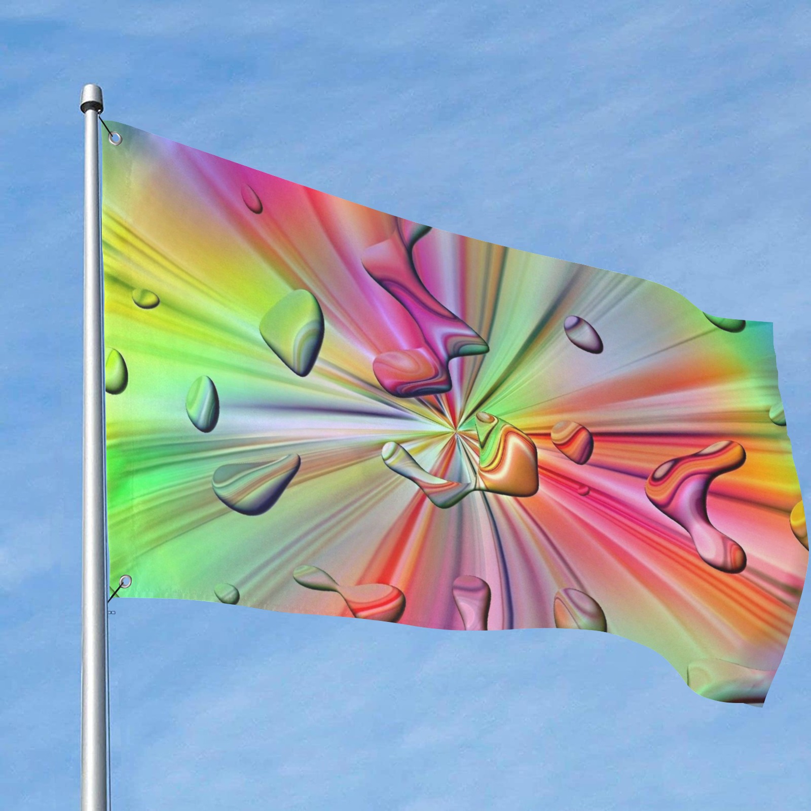 Rainbow Pride by Nico Bielow Custom Flag 8x5 Ft (96"x60") (One Side)