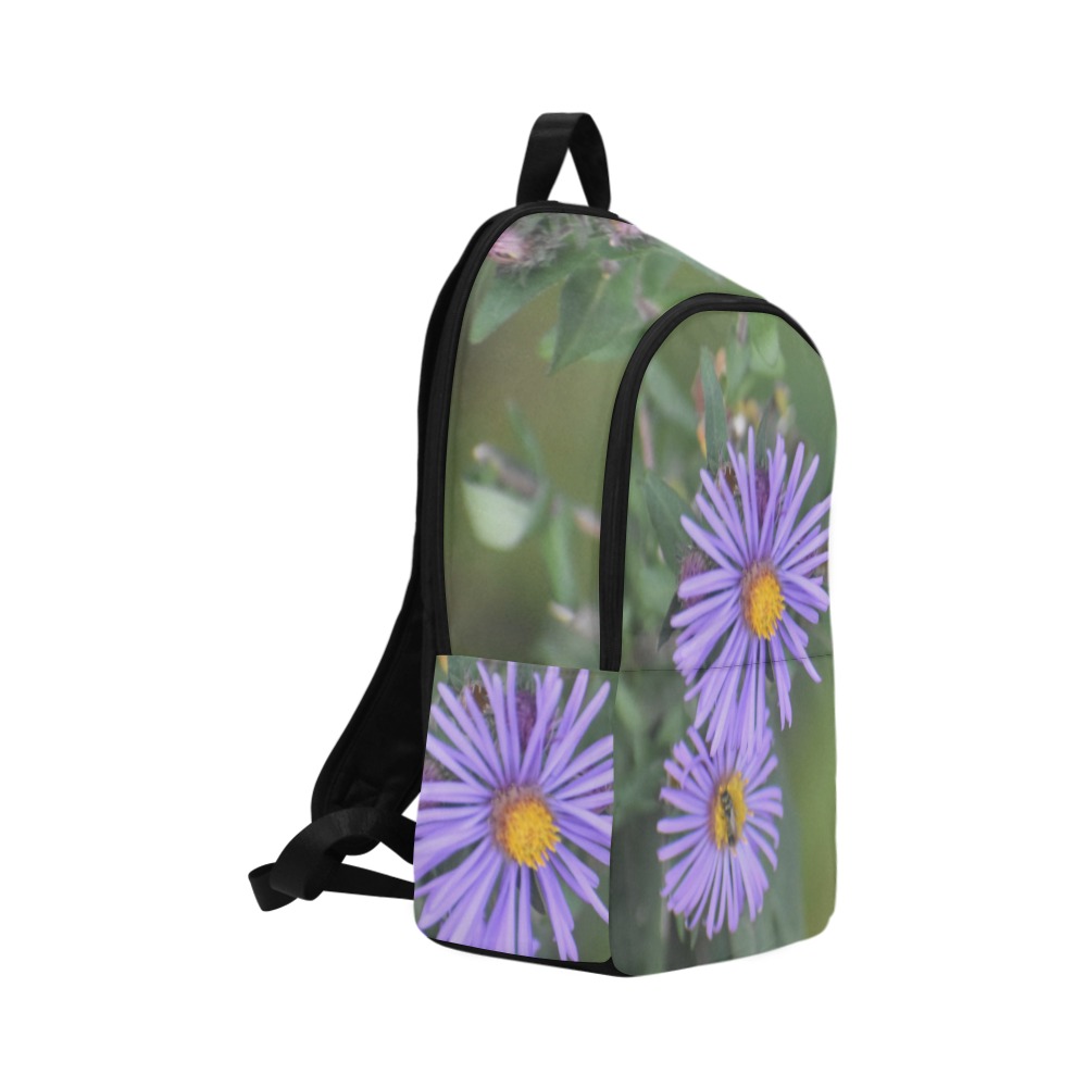 Purple Flowers School Bag Fabric Backpack for Adult (Model 1659)
