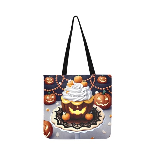 Deliciously Spooky Pumpkin Pie Cake Reusable Shopping Bag Model 1660 (Two sides)