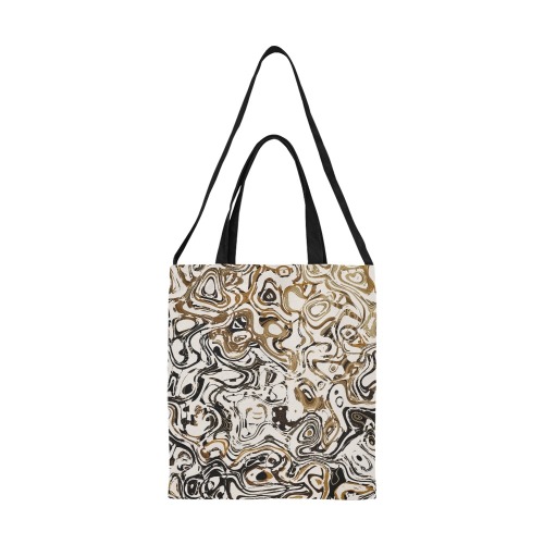 Marble Bronze All Over Print Canvas Tote Bag/Medium (Model 1698)