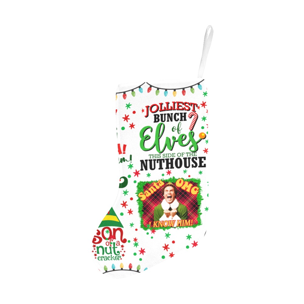 elves stocking Christmas Stocking (Without Folded Top)