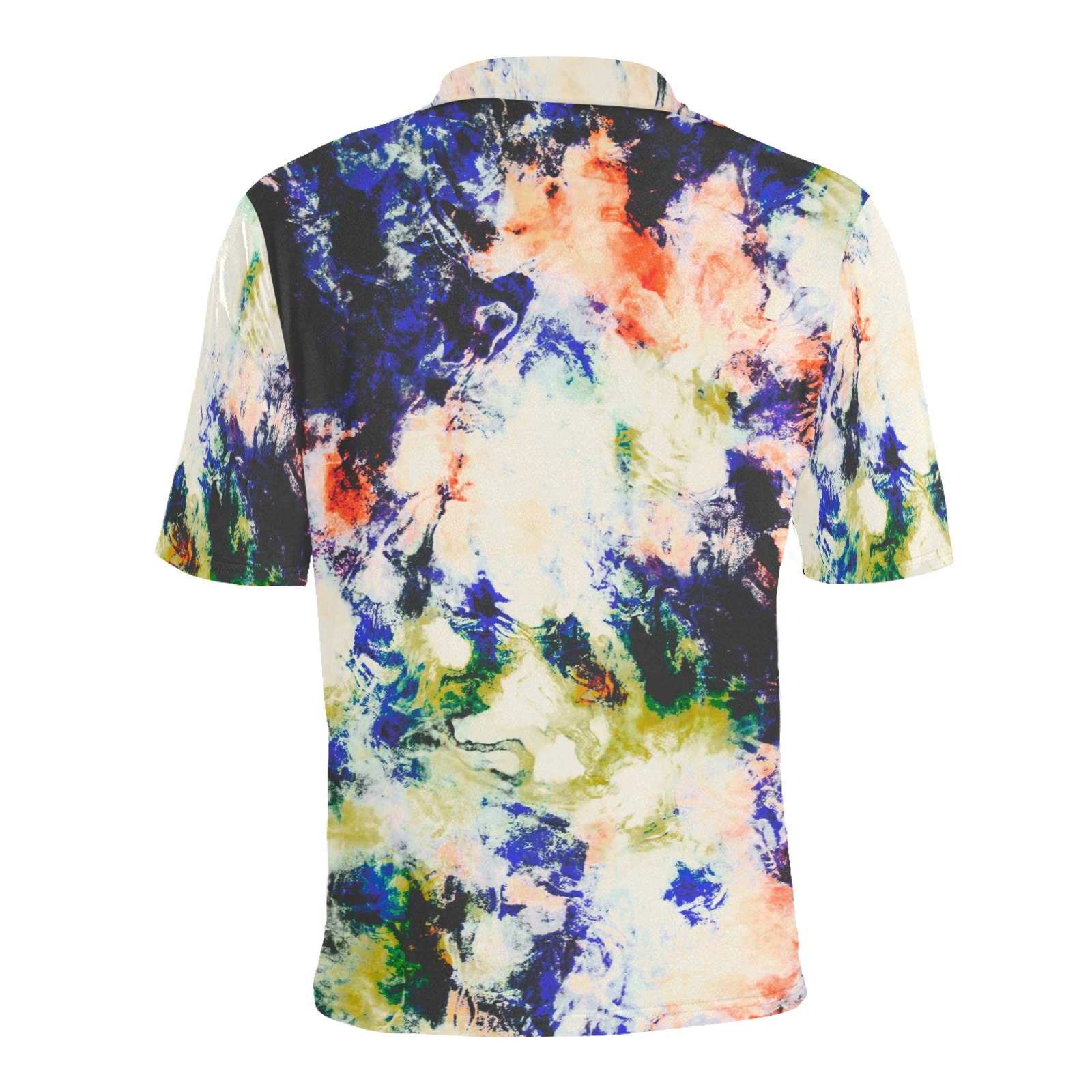Modern watercolor colorful marbling Men's All Over Print Polo Shirt (Model T55)
