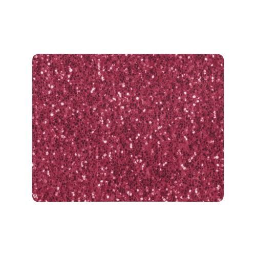 Magenta dark pink red faux sparkles glitter Mousepad 18"x14"