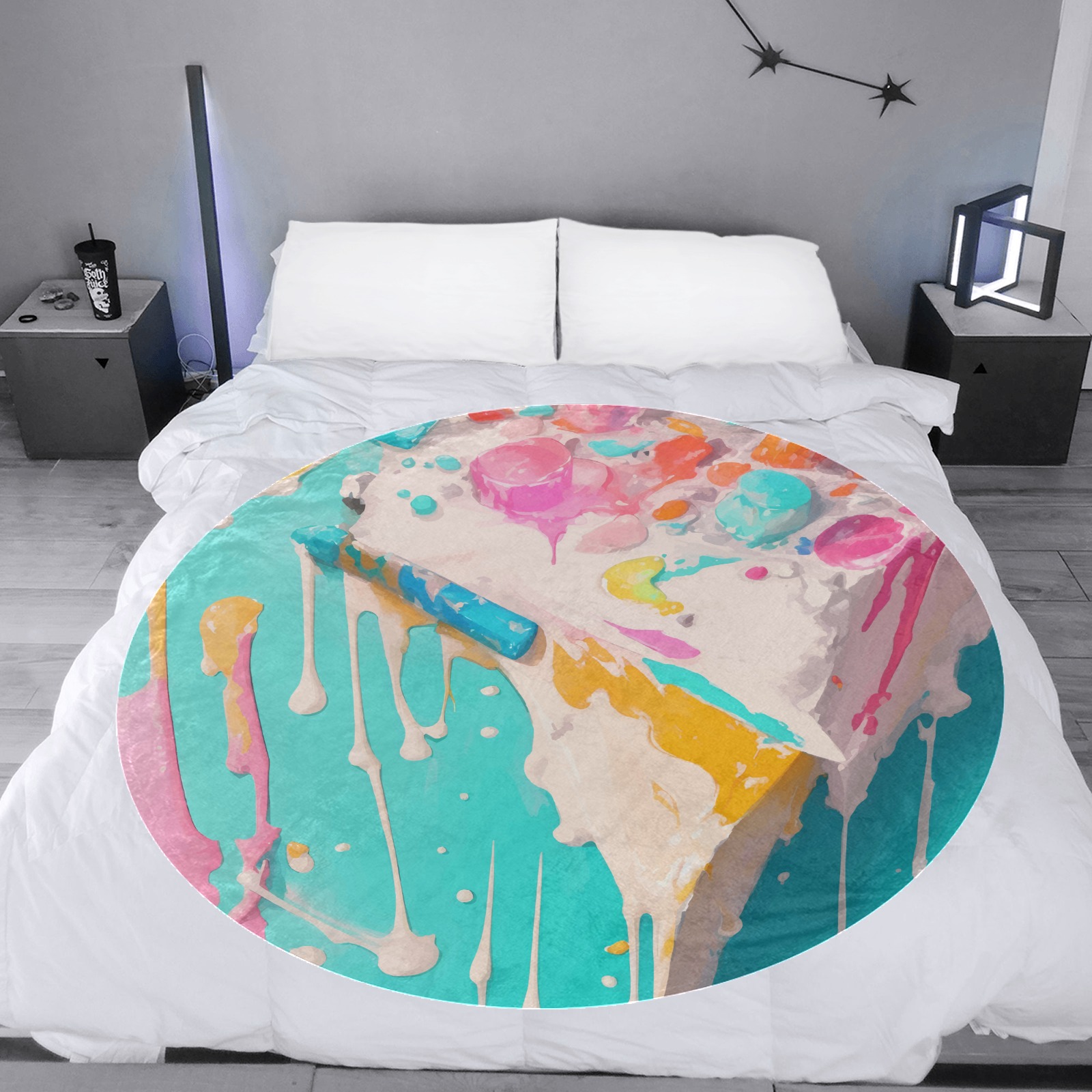 Sweet icecream. Pastel colors. Cool abstract art. Circular Ultra-Soft ...