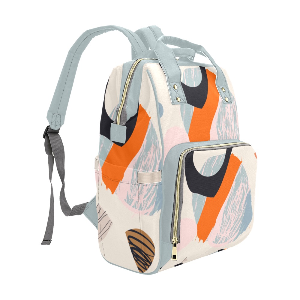 African Inspired Diaper Bag Multi-Function Diaper Backpack/Diaper Bag (Model 1688)