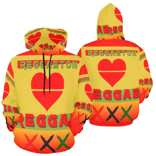 Reggaeton Love Reggae Hoodie 777 All Over Print Hoodie for Men (USA Size) (Model H13)