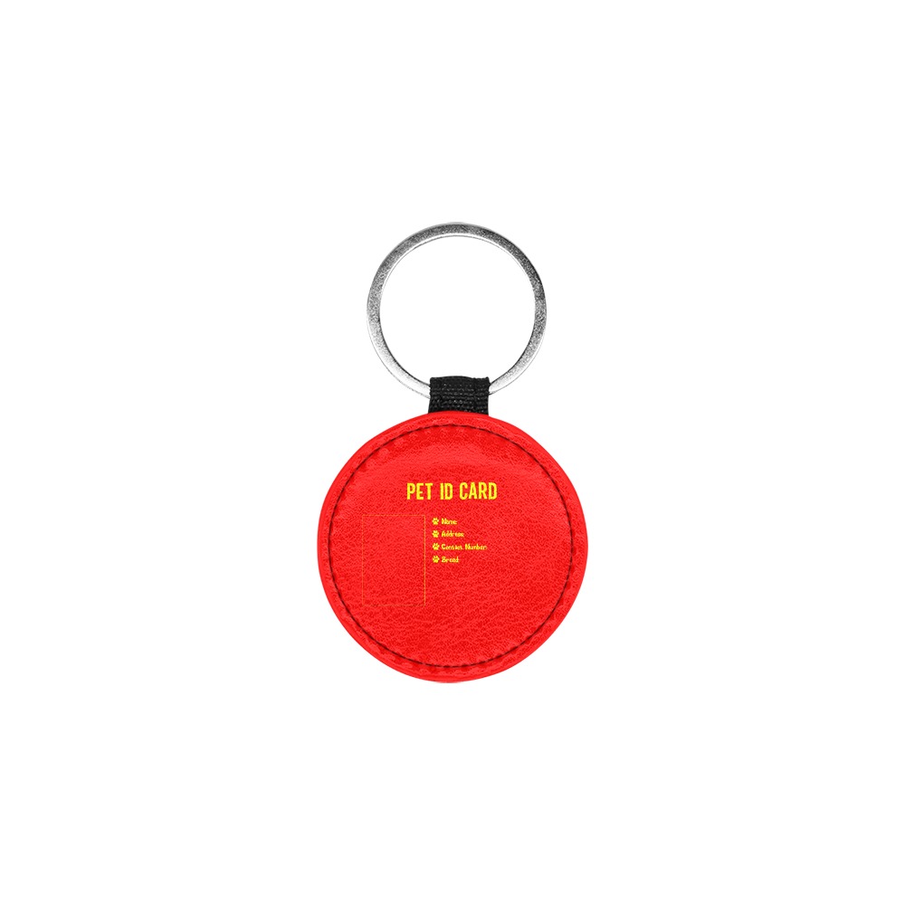 Beagle My Daddy Is A Firefighter Round Pet ID Tag