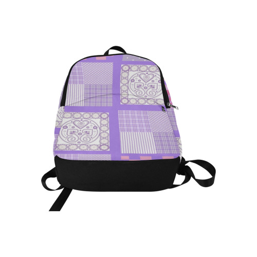 Pink and Purple Patchwork Design Fabric Backpack for Adult (Model 1659)