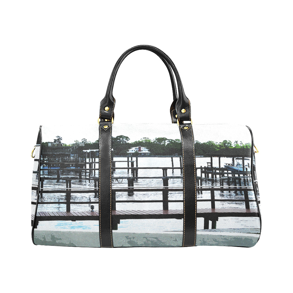 Docks On The River 7580 New Waterproof Travel Bag/Large (Model 1639)