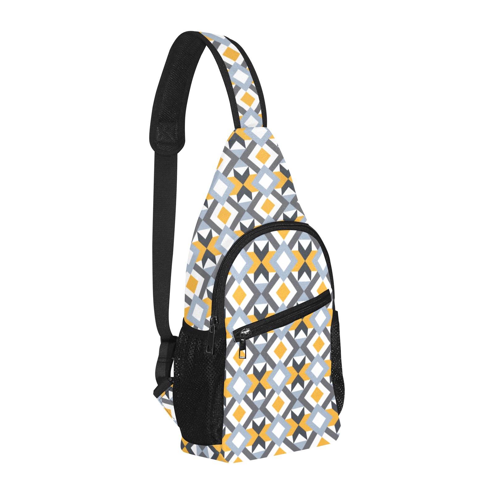 Retro Angles Abstract Geometric Pattern All Over Print Chest Bag (Model 1719)