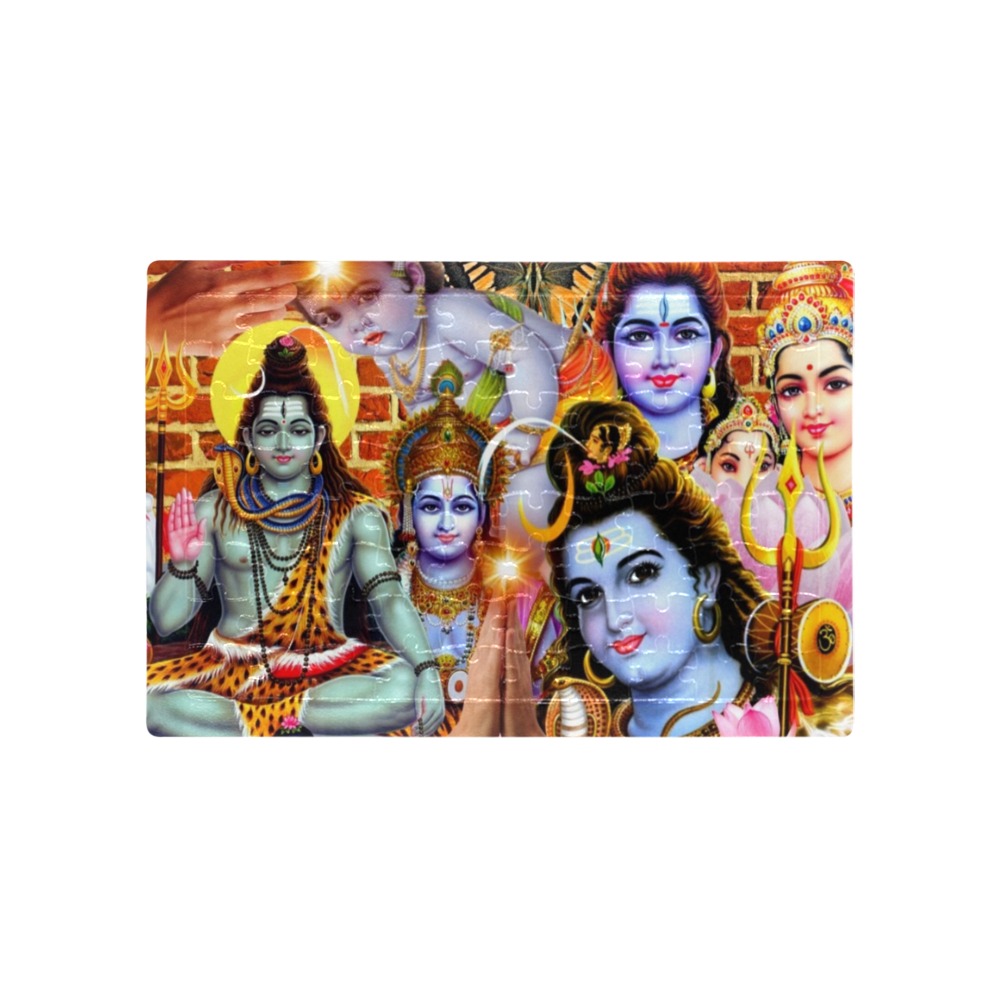 SHIVA A4 Size Jigsaw Puzzle (Set of 80 Pieces)