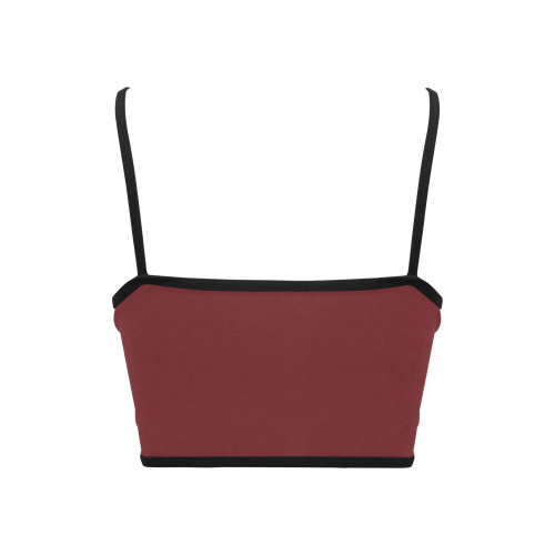 BROWN Women's Spaghetti Strap Crop Top (Model T67)