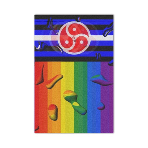 BDSM Pride Flag Pop Art by Nico Bielow Garden Flag 12‘’x18‘’(Twin Sides)