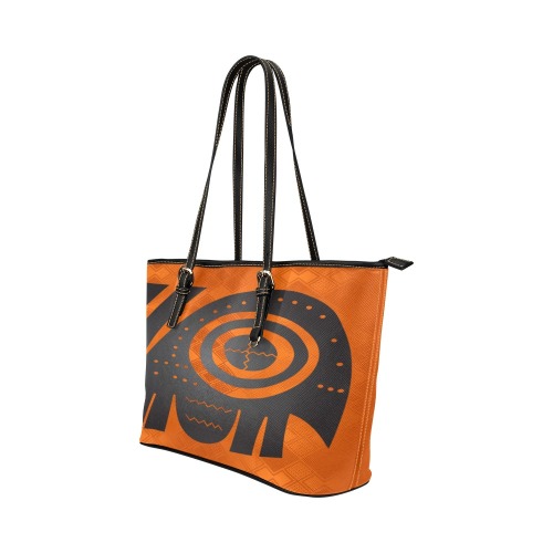 African Tote Bag Leather Tote Bag/Large (Model 1651)