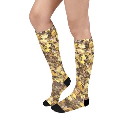 Autumn yellow leaves Over-The-Calf Socks