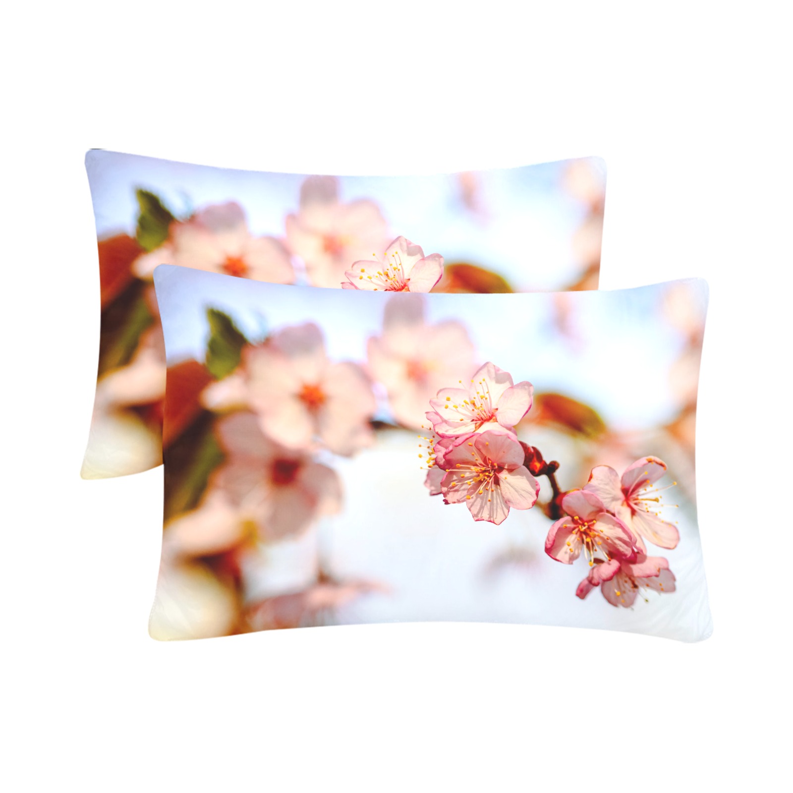 Stunning natural composition of sakura flowers. Custom Pillow Case 20"x 30" (One Side) (Set of 2)
