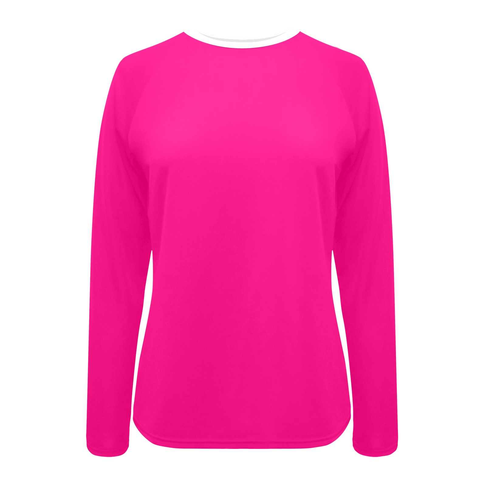 Waterbug Gym Fit Deep Pink Women's Long Sleeve Swim Shirt (Model S39)