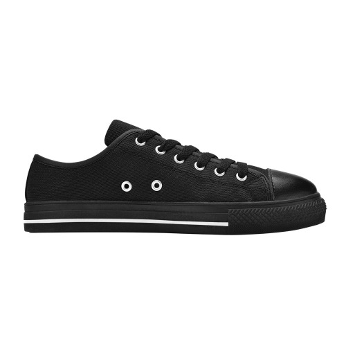 BLACK Women's Classic Canvas Shoes (Model 018)