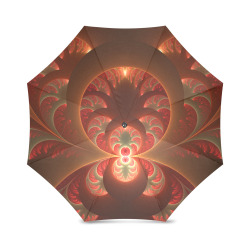 Magical Luminous Red Orange Fractal Art Foldable Umbrella (Model U01)
