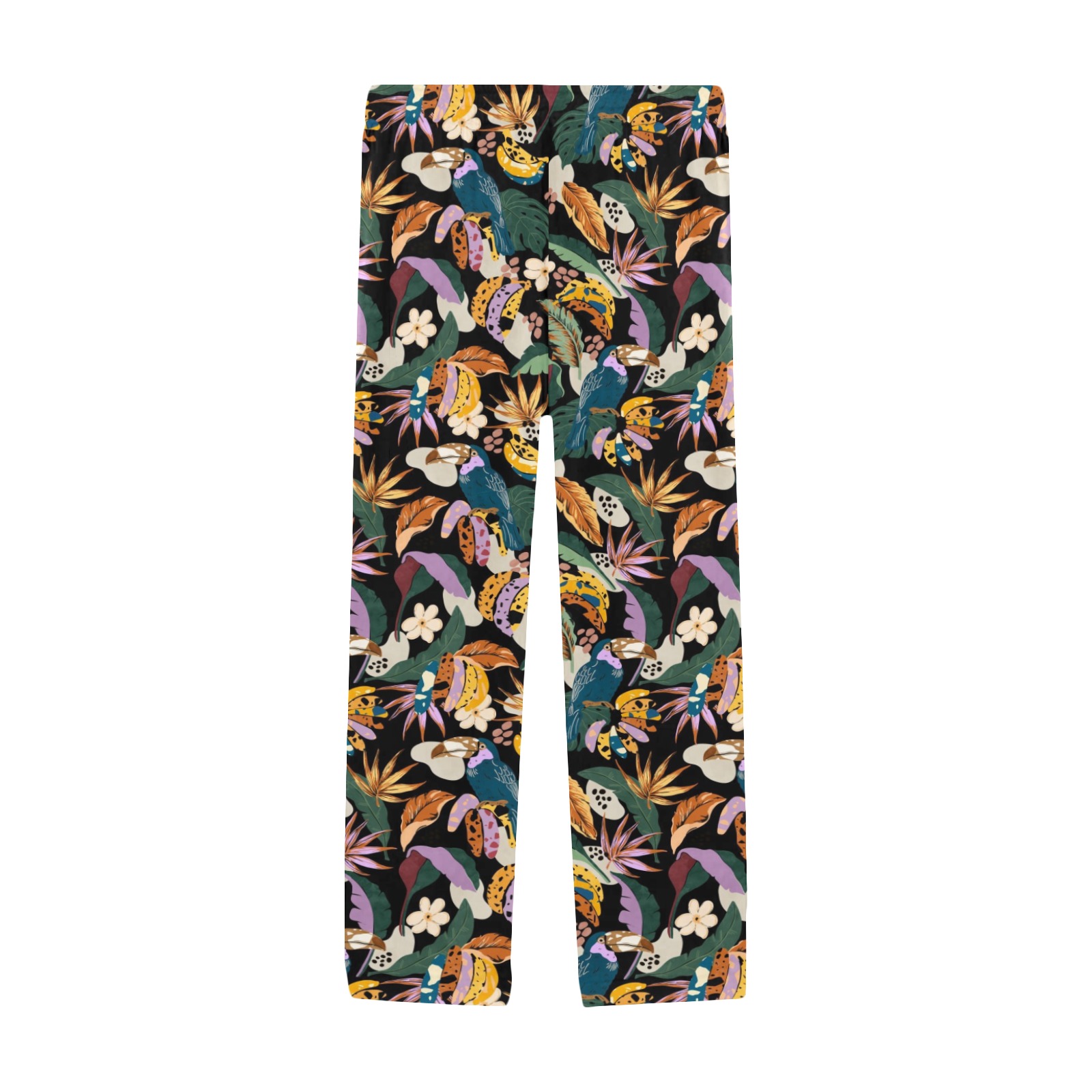 Toucans in the modern colorful dark jungle Men's Pajama Trousers