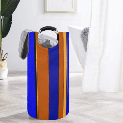 Abstract Blue And Orange 930 Round Laundry Bag