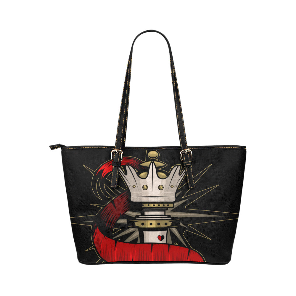 Royal Queen Leather Tote Bag/Small (Model 1651)