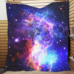 Mystical fantasy deep galaxy space - Interstellar cosmic dust Quilt 70"x80"