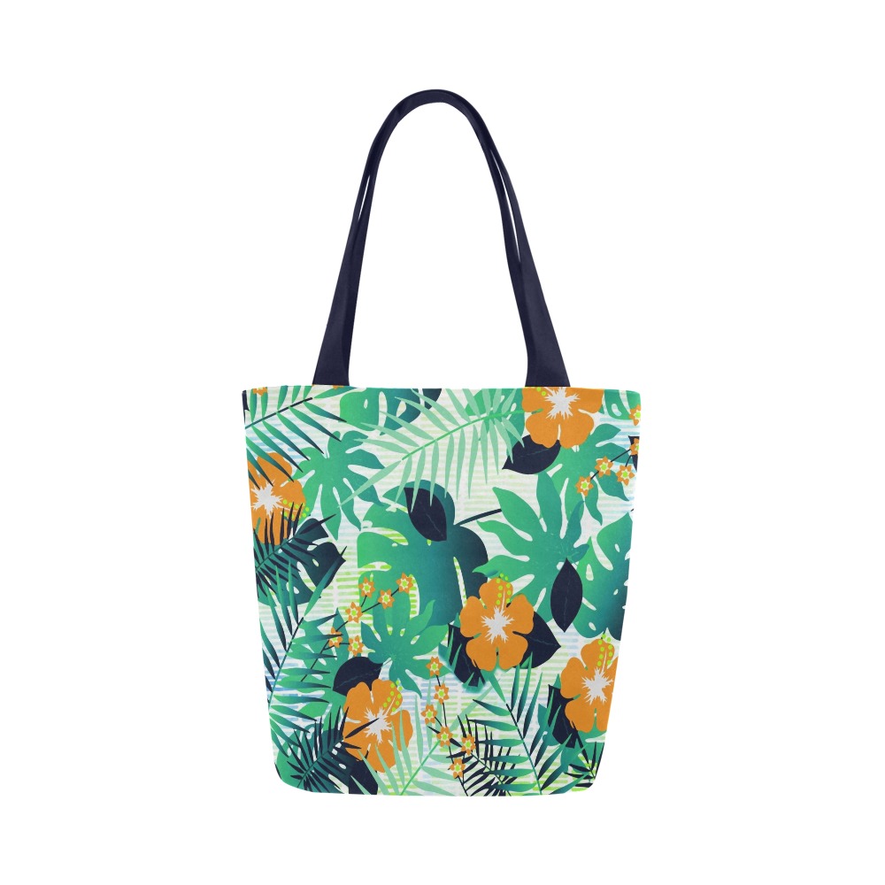 GROOVY FUNK THING FLORAL Canvas Tote Bag (Model 1657)