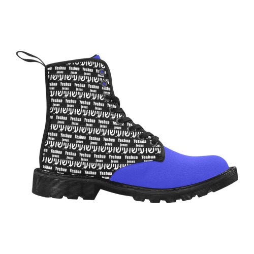 Yeshua Blue top Boots Men Martin Boots for Men (Black) (Model 1203H)