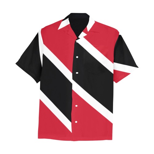 Flag_of_Trinidad_and_Tobago.svg Hawaiian Shirt with Chest Pocket (Model T58)