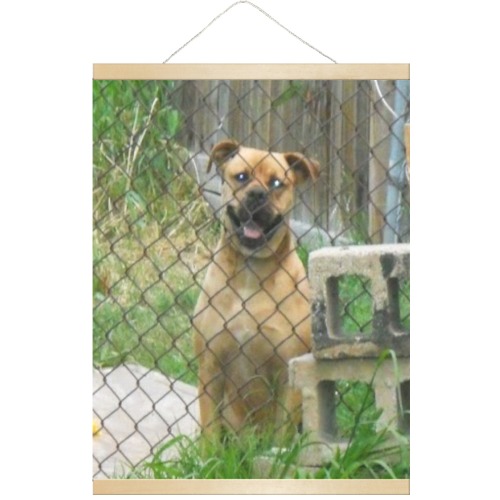 A Smiling Dog Hanging Poster 18"x24"