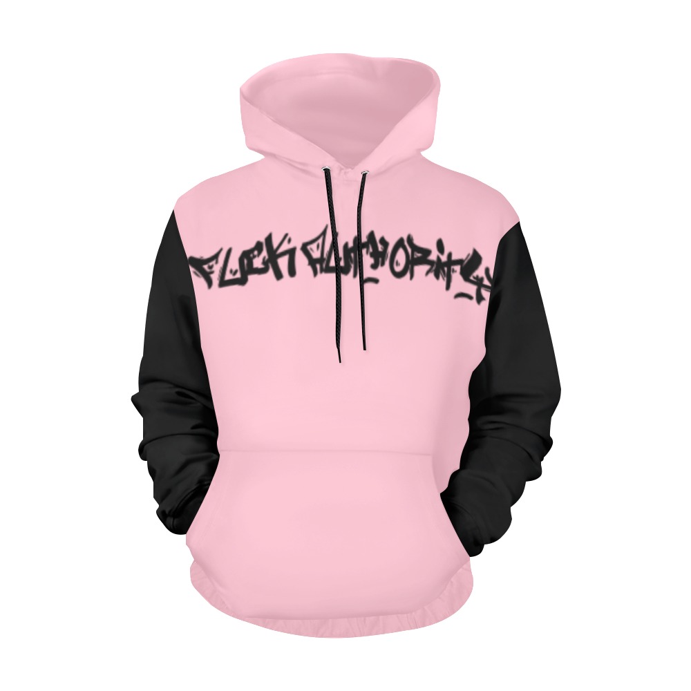 FUCK AUTHORITY All Over Print Hoodie for Women (USA Size) (Model H13)