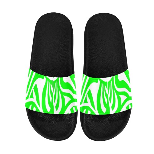 aaa green b Men's Slide Sandals (Model 057)