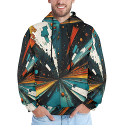 Abstract Blue And Orange 607 Men's All Over Print Hoodie (Model H61)