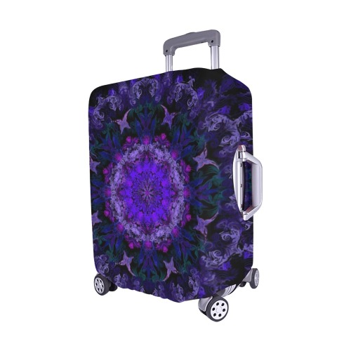 mandala light blue Luggage Cover/Medium 22"-25"