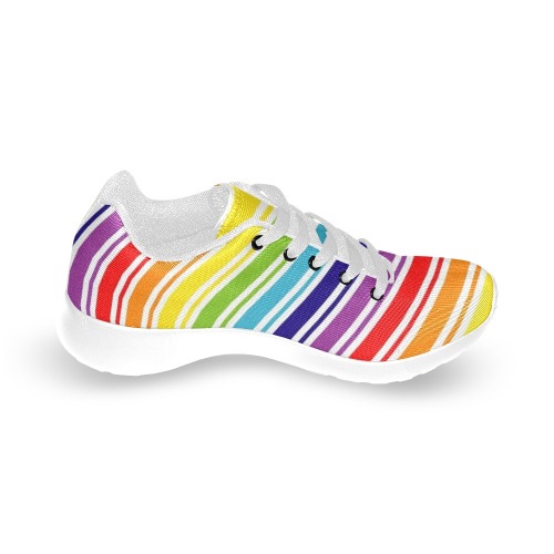 Rainbow Stripes Kids Shoes Kid's Running Shoes (Model 020)