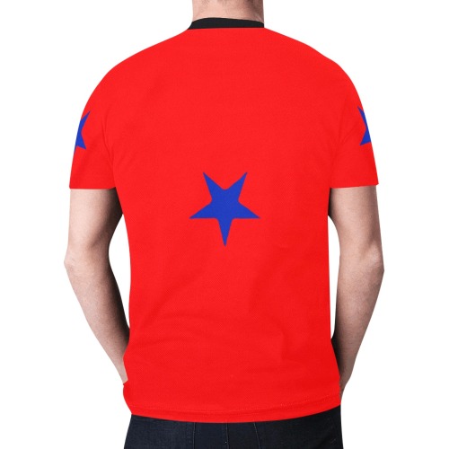 blue star lge New All Over Print T-shirt for Men (Model T45)