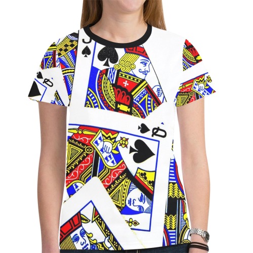 PLAYING CARDS-2 New All Over Print T-shirt for Women (Model T45)